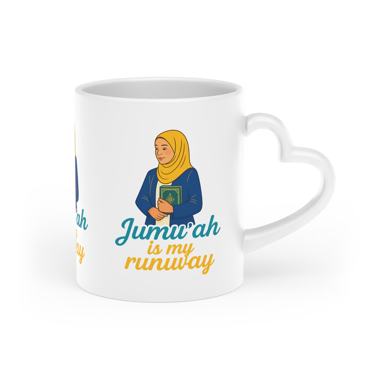 Heart-Shaped Jum’uah Mug – Faith & Ramadan Gift - Modestly Vogue 