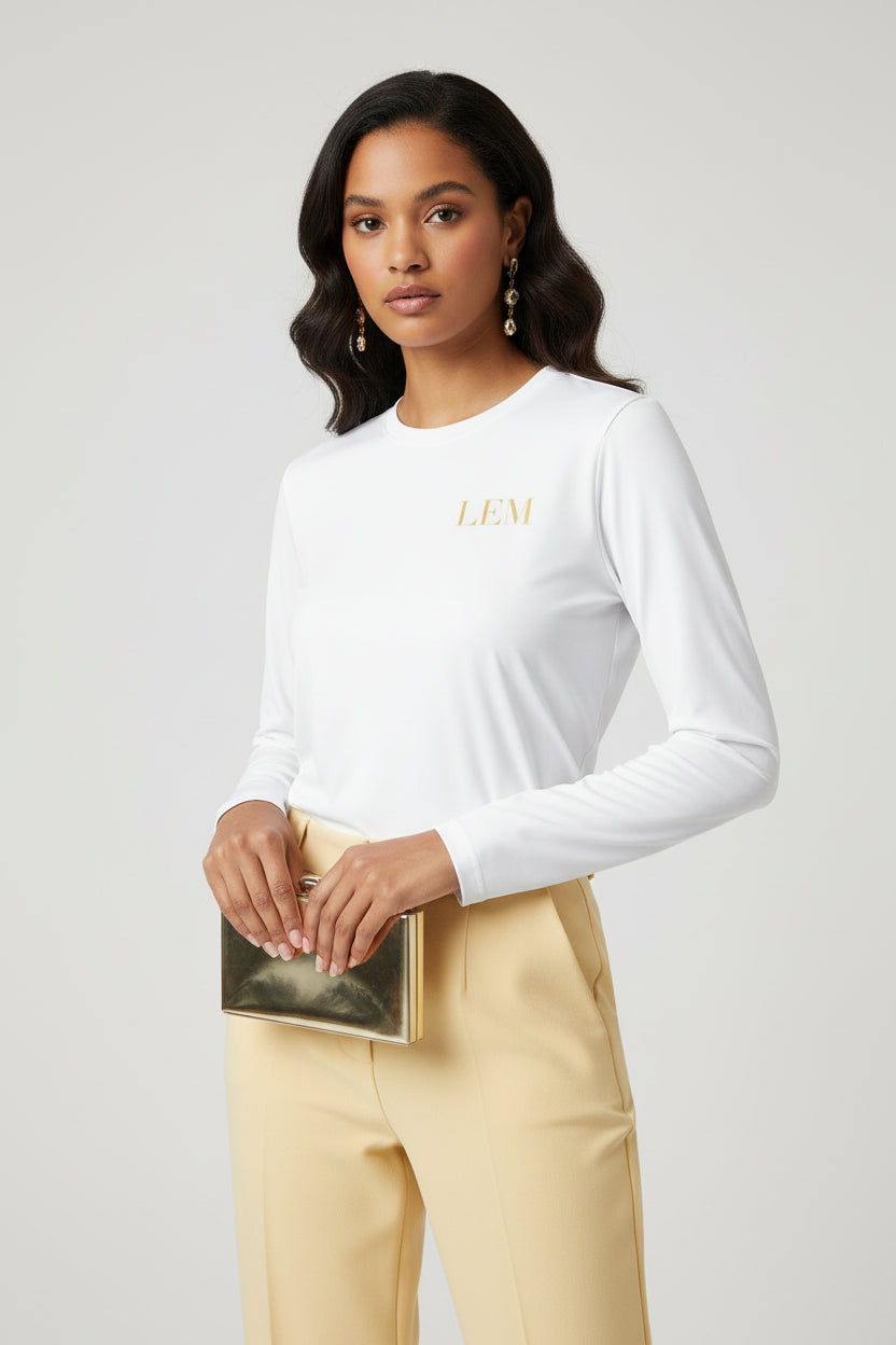 'LEM' Essential Edit Long Sleeve Tee | Butter Yellow - Modestly Vogue 