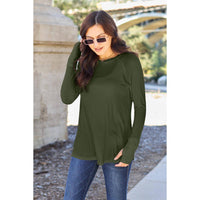Basic Bae Full Size Round Neck Long Sleeve T-Shirt - Modestly Vogue 