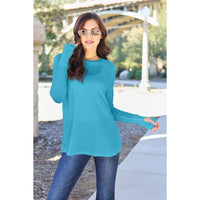 Basic Bae Full Size Round Neck Long Sleeve T-Shirt - Modestly Vogue 
