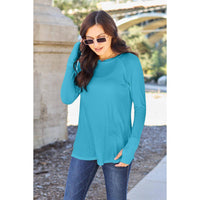 Basic Bae Full Size Round Neck Long Sleeve T-Shirt - Modestly Vogue 