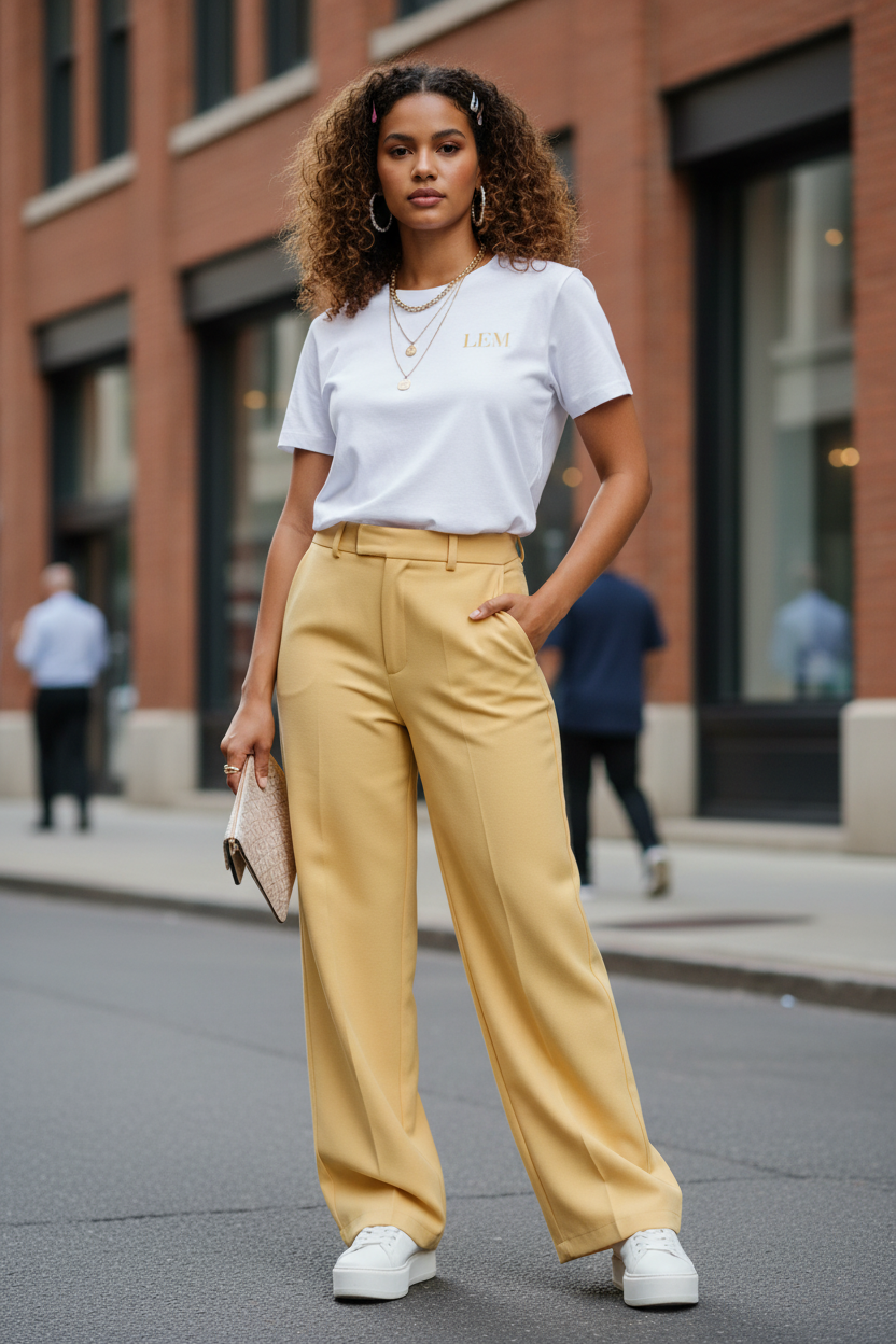 Women’s high-waisted t-shirt - Modestly Vogue 