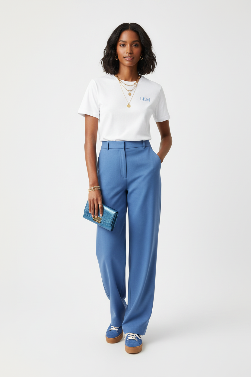 LEM Core Tee | Blue Mist - Modestly Vogue 