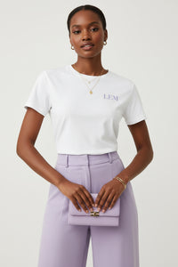 LEM Core White Tee | Violet Veil - Modestly Vogue 