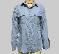 Denim Shirt Autumn Casual Collared Single Breasted Women Long Sleeved Denim - Modestly Vogue 