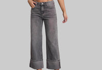 Spring Vintage Stretch Women Straight High Waist Denim Trousers - Modestly Vogue 